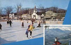 Skating Rink, North Conway Viilage New Hampshire Postcard Postcard Postcard