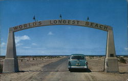 World's Longest Beach Sign Long Beach, WA Postcard Postcard Postcard