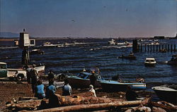 Boat Launching at Fort Canby Washington Postcard Postcard Postcard