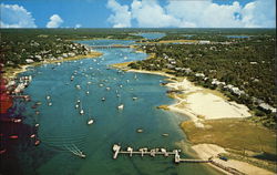 Air View of Bass River Cape Cod, MA Postcard Postcard Postcard