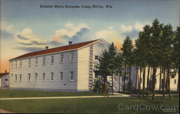 Enlisted Mens Barracks Fort Mccoy Wi Postcard 