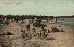 On the Beach Lynn, MA Postcard Postcard Postcard