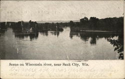 Scene on Wisconsin River Postcard