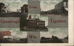 Greetings from Tigerton Wisconsin Postcard Postcard Postcard