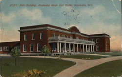 Main Building, Waukesha Moor Mud Baths Wisconsin Postcard Postcard Postcard