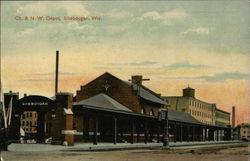 CH & NW Depot Sheboygan, WI Postcard Postcard Postcard