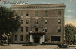 Hotel Portage Wisconsin Postcard Postcard Postcard