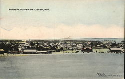 Birds Eye View of Town Postcard