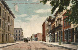 Cook Street, Looking East Portage, WI Postcard Postcard Postcard