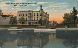 Hotel Elwood from across the Wolf River Postcard