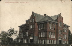 High School Building Postcard