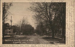 Section of Main Street, Looking West Postcard