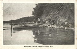 Taggart's Pier Lake Waubesa, WI Postcard Postcard Postcard