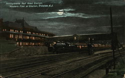 Pennsylvania Rail Road Station - Western Flier at Station Trenton, NJ Postcard Postcard Postcard