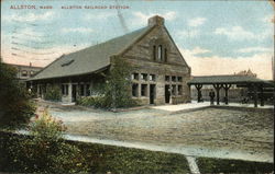 Allston Railroad Station Massachusetts Postcard Postcard Postcard