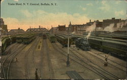 Train Shed, New York Central Railroad Buffalo, NY Postcard Postcard Postcard