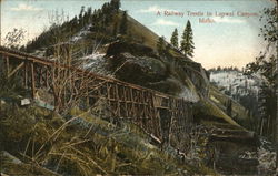 Railway Trestle in Lapwai Canyon Postcard