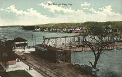 The Wabash River Peru, IN Postcard Postcard Postcard