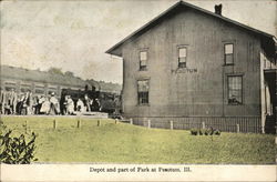 Depot and part of Park Postcard