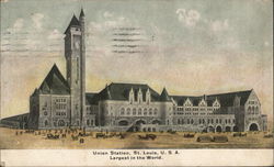 Union Station, Largest In The World St. Louis, MO Postcard Postcard Postcard