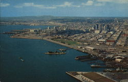 View of San Diego Harbor California Postcard Postcard Postcard