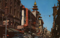 Grant Avenue - Chinatown Postcard