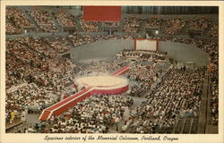 Speacious Interior of the Memorial Coliseum Portland, OR Postcard Postcard Postcard