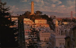 Telegraph Hill and Coit Tower San Francisco, CA Postcard Postcard Postcard