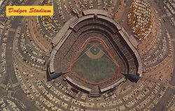 Ariel View of Dodger Stadium Postcard