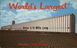 World's Larges Grain Elevator Kansas Postcard Postcard Postcard