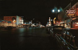 Night View of Minnesota Avenue Kansas City, KS Postcard Postcard Postcard