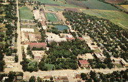 Air View Kansas State Teachers College Campus Emporia, KS Postcard Postcard Postcard