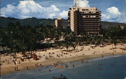 Hilton-Hawaiian Village As Seen by Hellicopter Postcard