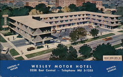 Wesley Motor Hotel Wichita, KS Postcard Postcard Postcard