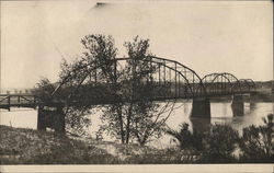 Bridge Over River, 1913 Terry, MT Postcard Postcard Postcard