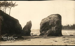 Pebble Beach near Crescent City California Postcard Postcard Postcard