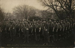 Boy Scouts Inspectin by Gen. Baden Powell Postcard