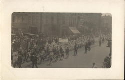 Children Marching in Parade Postcard