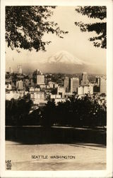 City with Mt. Rainier in Background Seattle, WA Postcard Postcard Postcard