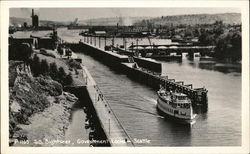 S.S. Sightseer, Government Locks Postcard