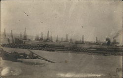 Oil Field and Pipes Postcard