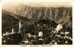 Airview Mt. Wilson Observatory Los Angeles, CA Postcard Postcard Postcard