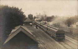 Locomotive at Station Locomotives Postcard Postcard Postcard