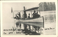 Steamboat Owned by Lakeshore Lumber Co. 1896 Postcard