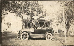 Posing on a Touring Car Cars Postcard Postcard Postcard