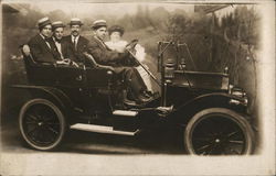 Portrait in Automobile Postcard