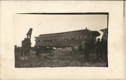 Pullman Train Car on Tracks Railroad (Scenic) Postcard Postcard Postcard