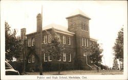 Public and High School Markdale, ON Canada Ontario Postcard Postcard Postcard