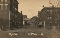 Main Street Brattleboro, VT Postcard Postcard Postcard