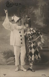 Bajazzo - Clown Man & Woman Postcard